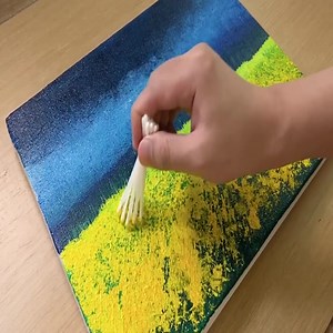 Painting a Yellow Field and Tree / Acrylic Painting | Painting Skills