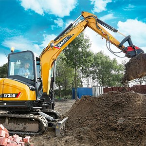 [Hot Item] Sany 5ton Excavator Fence Posts Digging Holes Repairing Sewer Lines 2 Tonne Digger