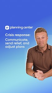 We have three quick things to help your church with crisis-relief management: 1. Quickly rescheduling volunteers and adjusting plans 2. Open new funds for sending relief and support 3. Send out texts, emails, and push notifications to members (for announcements, time changes, prayer requests, relief funds, and more) If you have questions or need any support or advice, please reach out to us at anytime mailto:support@planningcenter.com 💙 | Planning Center