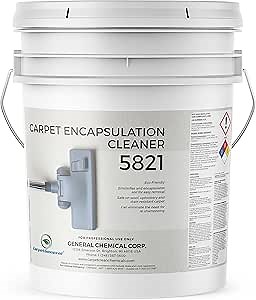 Carpet Encapsulation Cleaner 5821 - Rug Shampoo for Upholstery, Rugs, & Wool - Fast Drying, Nature Conscious Cleaning - Professional Grade Carpet Solution - 5 Gallon Pail