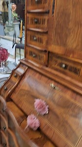 2.4K views · 166 reactions | Beautiful exposed burl secretary hutch, with lots & lots of drawers! | The Garage & The Garage Girls - Antiques, Suffern, NY | Facebook