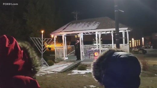 East Hampton holds first-ever public Menorah lighting on town green