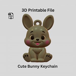 Kawaii Bunny Keychain STL File | 3D Print Animal Charm (digital Download) - Etsy Canada
