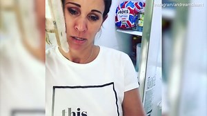 Andrea McLean copes with the heat in beautiful Surrey home