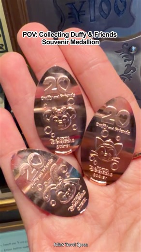 POV: Collecting Duffy & Friends Souvenir Medallion 🐻 #disney #tokyodisneysea