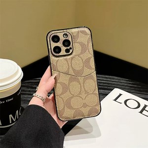 [Hot Item] Designer Fashion PU Leather Embossing Luxury Design Shell Phone Case with Card
