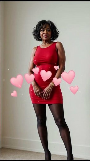 mature ebony red dress Vol.2