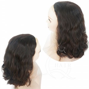 [Hot Item] Nice Quality Products Top Grade Brazilian Virgin Human Hair Unprocessed Natural Dark Brown Color Customized Made Hair Jewish/Sheitels Hair Bandfall Wigs