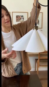 Easy fluted paper pendant! Pop in a battery operated light to avoid hardwiring the fixture! #diyersoftiktok #diyersofinstagram #diylight #makeityourself #homedecor #DIY #pendantlight #apartmentdecor #roomdecor | Roadhome