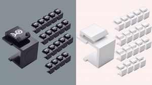 Cable Matters 20-Pack Blank Keystone Jack Inserts in Black, Blank Inserts for Keystone Wall Plates/Patch Panels
