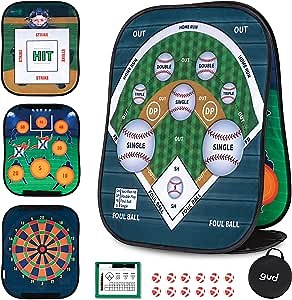 GUD Baseball & Darts Games, Sports Gifts for Kids Teens Adults, Target Party Toy, Tailgating Indoor Outdoor Fun