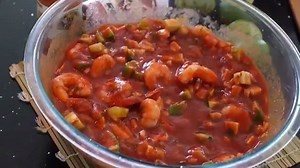 SHRIMP COCKTAIL Uses FLAVOR GOD seasonings ––> http://bit.ly/FGSale Ingredients: • 2 pounds large shrimp, peeled, deveined • 1 white onion, diced • 8 garlic cloves, coarse chop • 2 tbsp FLAVOR GOD SWEET & TANGY • 1 tablespoon Flavor God Pink salt & pepper ( 1 teaspoon) • 3/4 cup tomato sauce • 1/2 cup clam juice • 3 tablespoons lime juice • 1 cup jicama, peeled and diced • 1 cup cucumber, diced • 2 medium avocados, chopped • 1 cup cilantro, chopped Optional: Mexican hot sauce, to taste (e.g. Cho