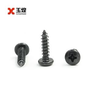 [Hot Item] Flat Head Phillips Stainless Steel Binding Head Screw Black Pointed Tail Tapping Screw