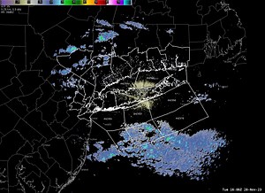 [Radar loop 10:53am-11:40am] Light returns can be seen moving through the Lower Hudson Valley and northeast NJ. Some flurries have been observed in this activity. Expect these light snow showers to continue to move southeast through the afternoon. #NYCwx #NYwx #CTwx #NJwx | US National Weather Service New York NY
