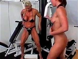 The lesbian strap-on workout