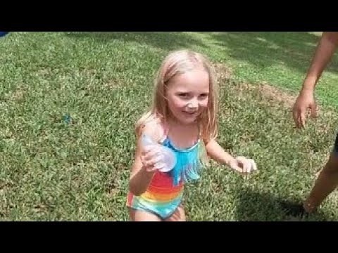 How To Have A Water Balloon Fight | Kids Outdoor Fun