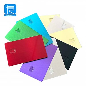 [Hot Item] Wholesale Matte Black Metal Cards for Chip Metal Debit Card 4442 & 4428 Blank Metal Cards Credit Cards with Chip Slot