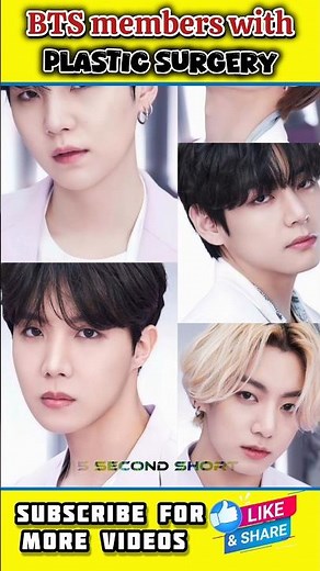 BTS members with plastic surgery 😱