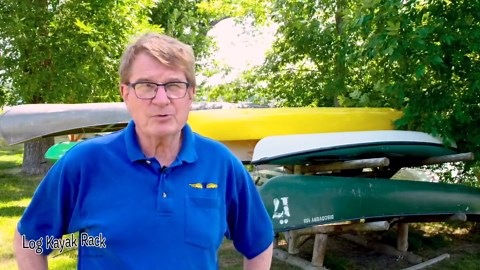 Log Kayak Rack 6-Place Low 4 Kayaks + 2 SUP/Surfboard Log Racks, Heavy Duty Canoe Paddle Outdoor Storage Racks, Surfboard Rack for Garage, SUP Storage, Kayak Stand - Canyon Brown