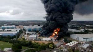 Drone footage reveals scale of Leamington Spa fire