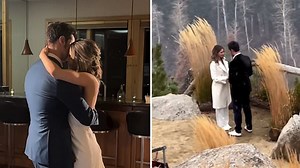 Matthew Atkinson is loved up with newlywed wife Brytnee on their wedding day