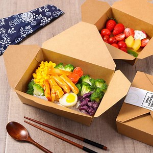 [Hot Item] Disposable Take Away Food Box and Paper Material Kraft Paper Box