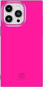 Cocomii - Rectangle Case Compatible with iPhone 15 Pro Max - Compatible with MagSafe, Solid Color, Fashionable Hues, Glossy, Magnetic Phone Case for iPhone 15 Pro Max 6.7 inch, Hot Pink
