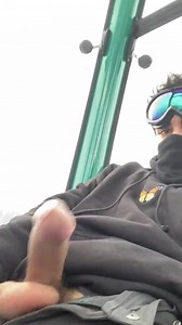 filming his boner in ski lift cabin