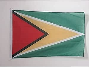 Guyana NAUTICAL Flag 18'' x 12'' - Guyanese flags 30 x 45 cm - Banner 12x18 in for boat - AZ FLAG