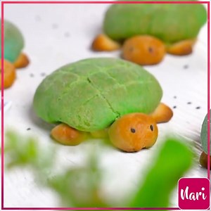 Turtle Melon Pan, कुछए की शेप की ये डिश बच्चे खाएंगे मजे से ... #turtle #MelonPan #Kids #foodforkids | Nari