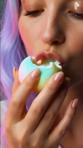 asmr rainbo candy ball eating satisfying video