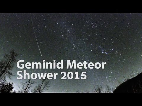 Geminid Meteor Shower Time Lapse