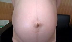 Pregnant Japanese girl fingered and fisted in close up