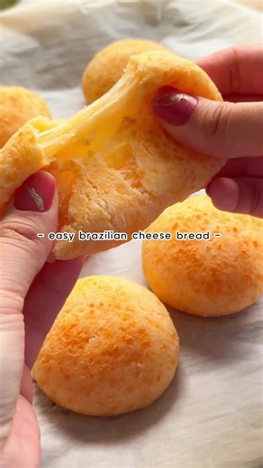 easy pao de queijo with only five ingredients including a surprise ingredient! #brazilianfood #paodequeijo #cheesebread #braziliancheesebread #bakingrecipes #breadrecipe #easybreadrecipe #BakingJoy #bakingfromscratch #brazilian #bakingseason | Miso Jen Kitchen