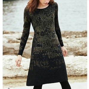 Peruvian Connection Lilah 100% Pima Cotton Modest Knit Midi Dress Size L