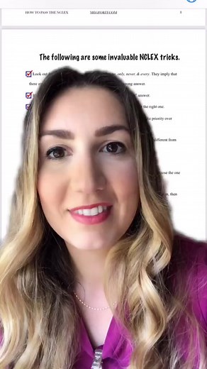 3.4K views · 51 reactions | Helpful Tips and Tricks for the NCLEX Exam to Boost Your Success  Follow NTN for guidance, support & mentoring! 喙 Credit: Nurse Meg RN #NursesTeachNurses #Nurses #NursingStudent #NursingSchool #ICUNurse #NewNurse #CRNASchool | TeachRN | Facebook
