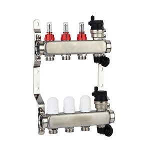 [Hot Item] Manifold Hydronic Floor Heating System Brass Stainless Steel Water Underfloor Heating Manifold Collector Control Pack