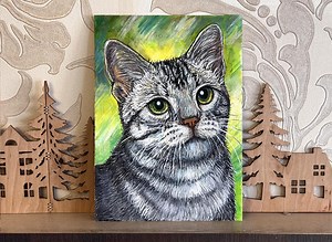 Portrait de chat personnalisé, portrait d'animal de compagnie personnalisé, portrait de chat personnalisé peinture acrylique à partir d'une photo, portrait d'animal de compagnie personnalisé, portrait d'animal de compagnie en acrylique - Etsy France
