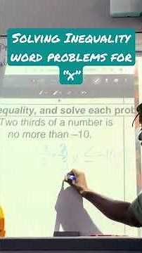 Solving Inequality word problems for ”x”….✍🏾 #inequalities #algebra