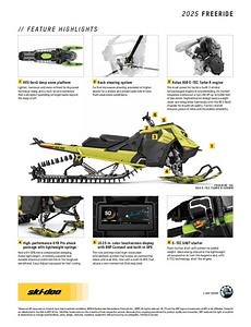 [Hot Item] Brp Ski Doo Freedie 900cc 180HP Snowmobile 2025 Year The Most Advanced Ride on Snow