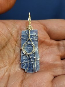 Blue Kyanite Blade Wire-wrapped Pendant - Etsy