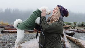 RC Pet Products Baseline Fleece Dog Coat, Everyday Base Layer, Size 22, Black/Goji Berry