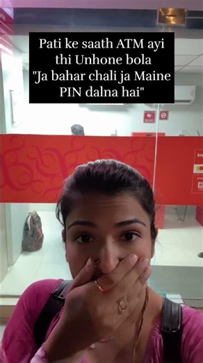 ATM ke andar ka drama 😂 | Every Husband–Wife Ever #CoupleComedy#MarriedLife#IndianReels#ATM#shorts