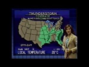 The Weather Channel 1:20PM EDT - Gay Dawson with weather - September 9, 1984