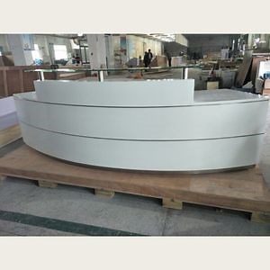 [Hot Item] Versatile L-Shaped Hospital Reception Desk Design with Solid Surface Front