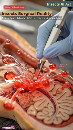 Giant Weta Digestive System Animation | Insects Anatomy | Insects AI Art | 22