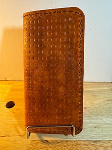 Handmade Leather Roper Wallet: 12 Card Slots, Natural Tooling & Goatskin - Etsy