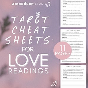 Love Tarot Cheat Sheet: Card Meanings for Relationships (PDF Printable Digital) - Etsy