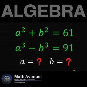 41K views · 379 reactions | DETERMINE A AND B THAT SATISFY THE EQUATIONS | Math Avenue : Learn Math By Examples | Facebook