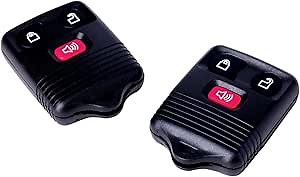 AutoKeyMax Pair Replacement Three Button Keyless Entry Remotes - Black